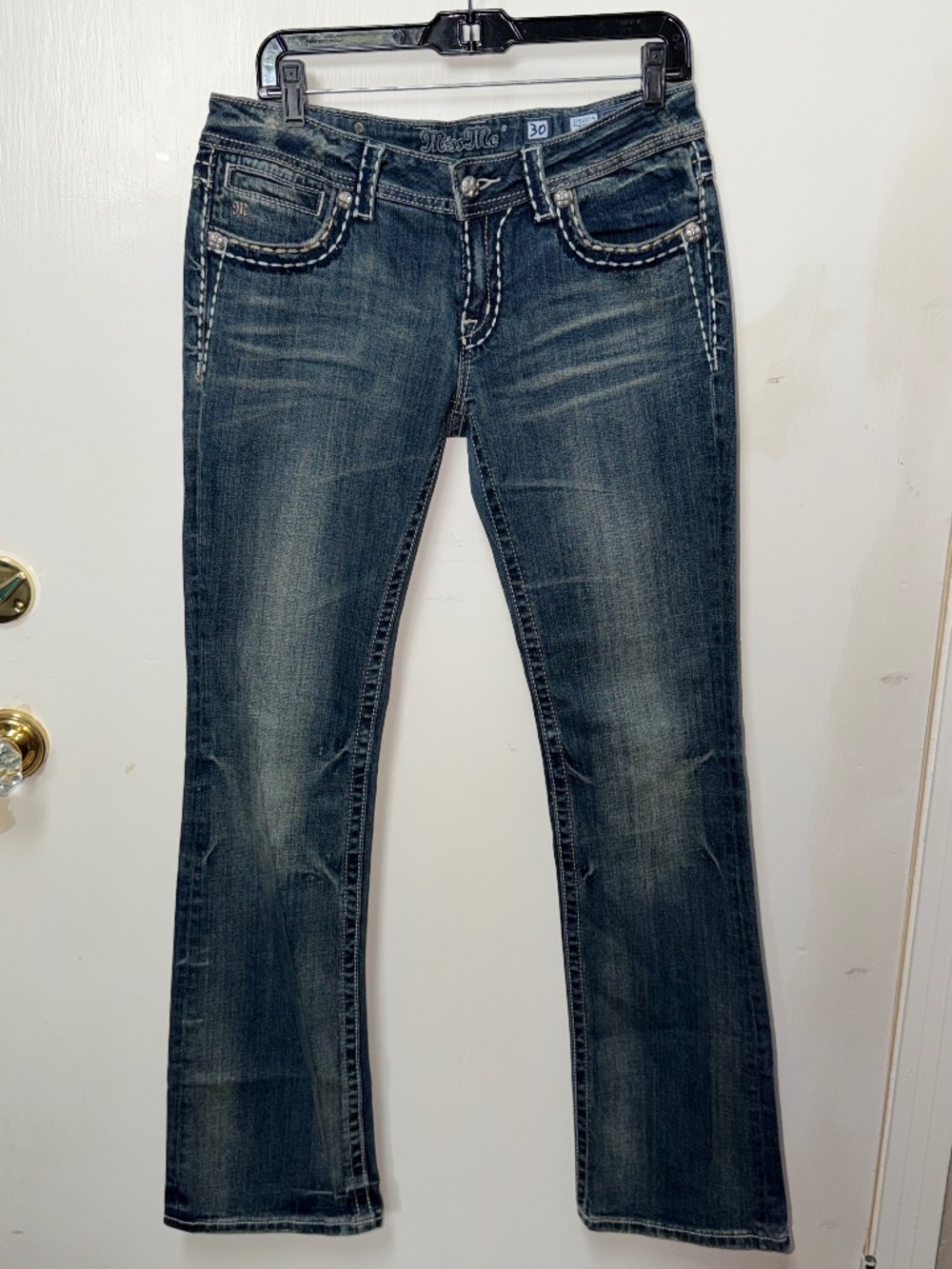 Y2K Miss Me JP5117-4 Low Rise Easy Bootcut Jeans
